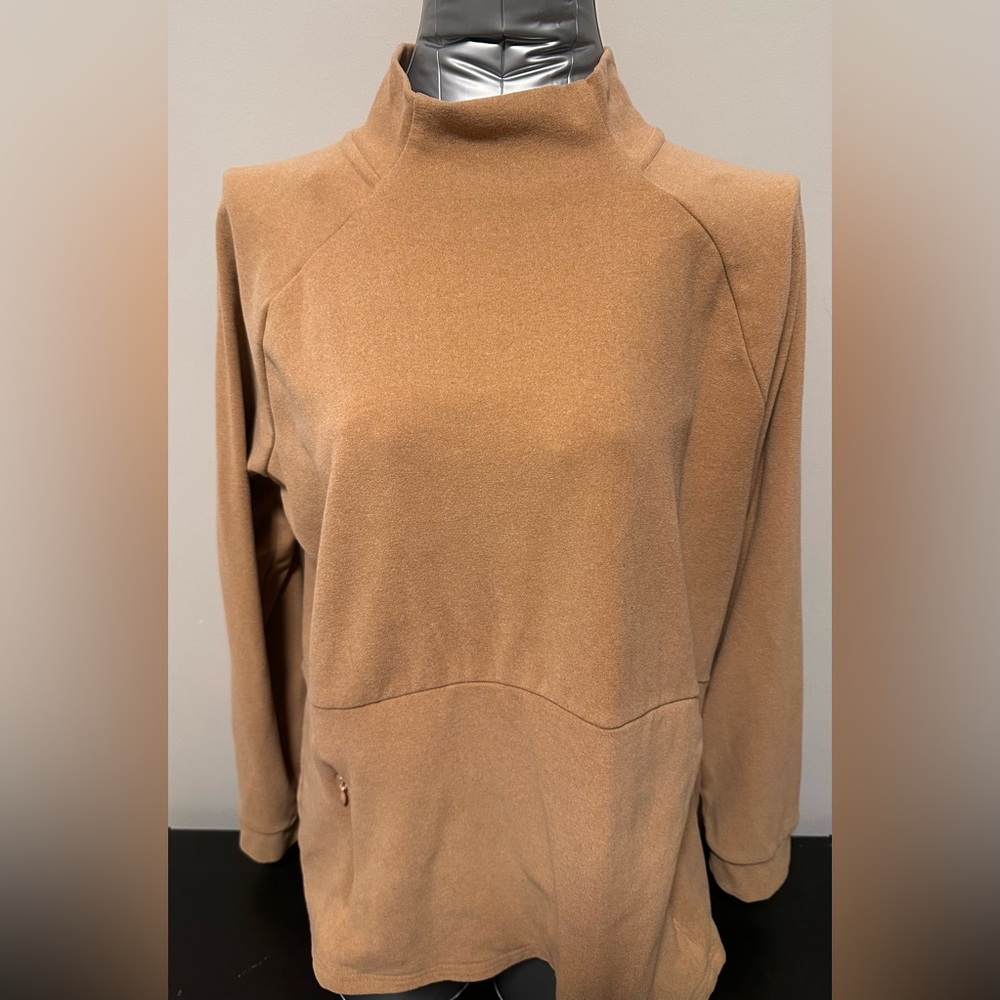 2 for $20/4 for $35 Camel Mock Neck Athleisure Pullover Size XL